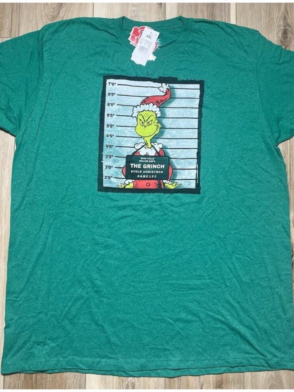 NWT The Grinch Stole Christmas Holiday Green Short Sleeve T-Shirt - Size XXL